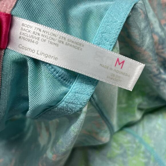 Cosmopolitan Lingerie Bodysuit Semi Sheer Size Medium Y2K Colorful Flirty - Picture 5 of 6